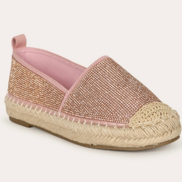 👣CAPE ROBBIN Brena Takes the Cake Rhinestone Espadrilles Pink women's footwear - Picture 8 of 11